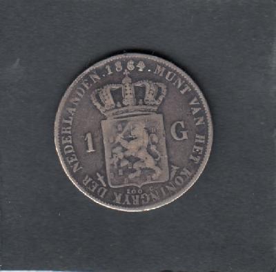 Beschrijving: 1 Gulden WILLEM III